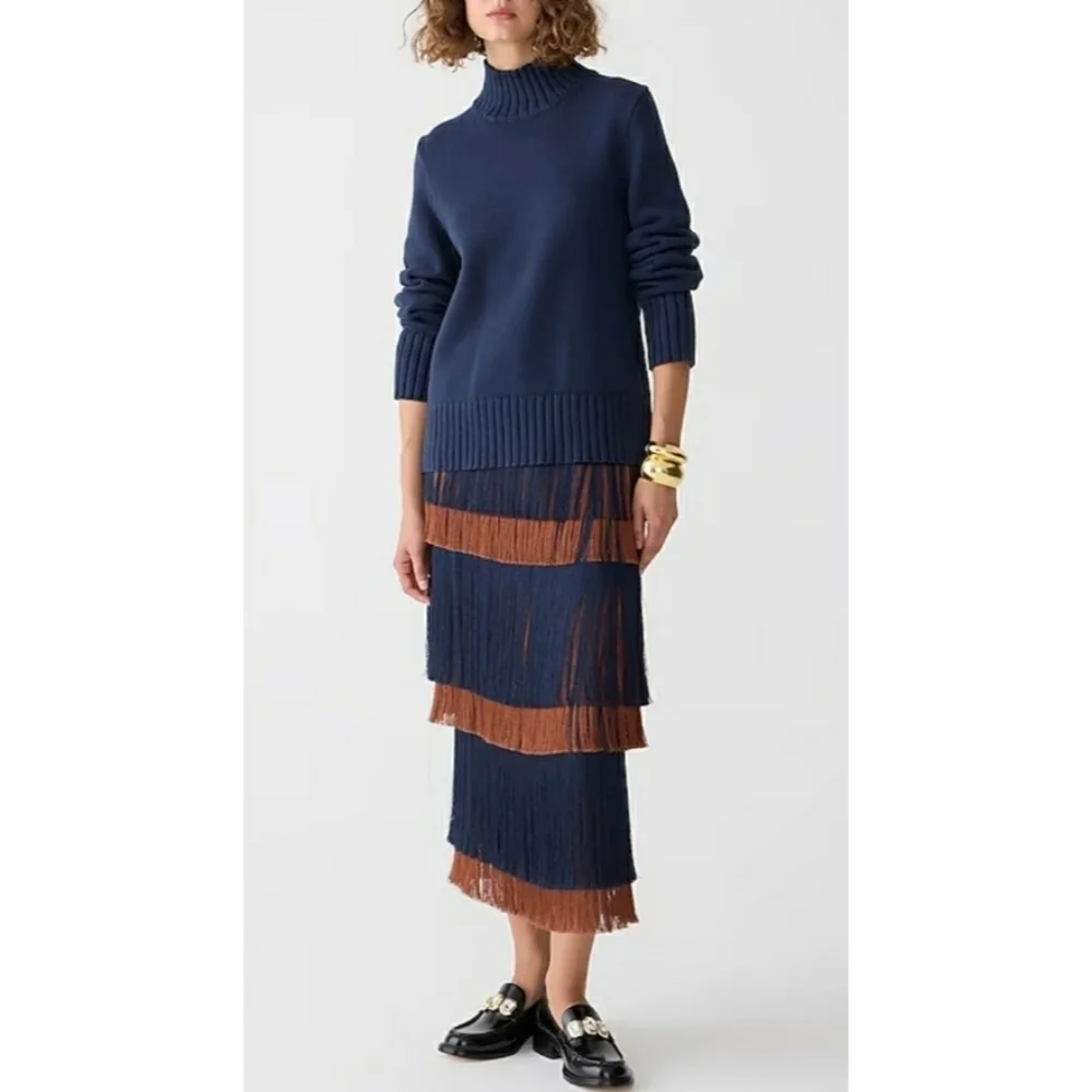 J.Crew Collection tiered fringe skirt